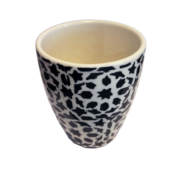 Bruka Design Ibiza muki 10,5*10cm, mustavalkoinen