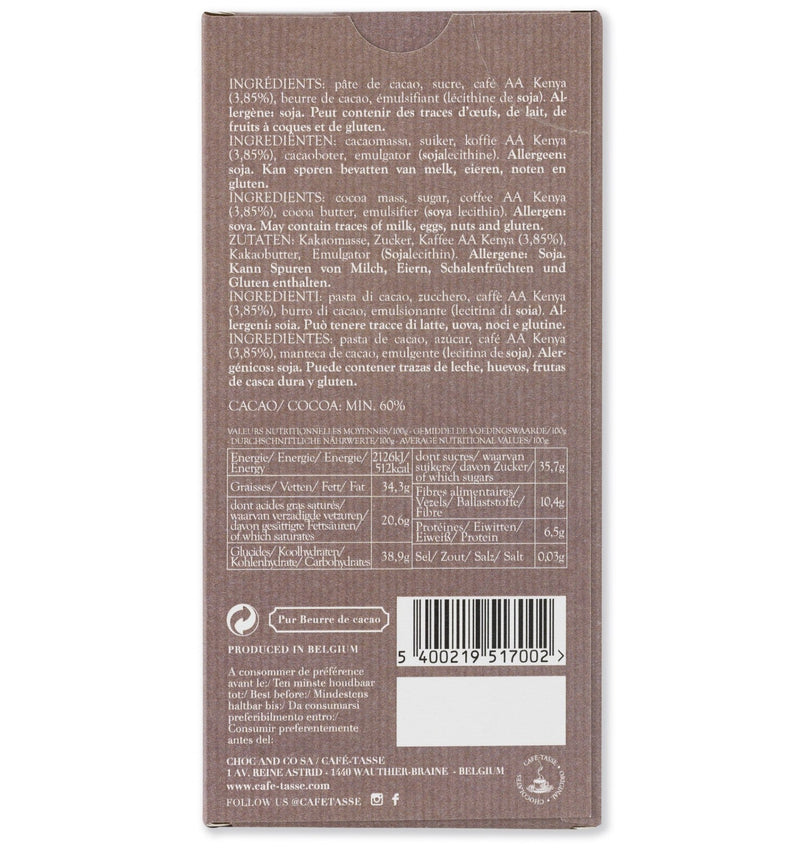 Café-Tasse Noir&Café tummasuklaa 85g