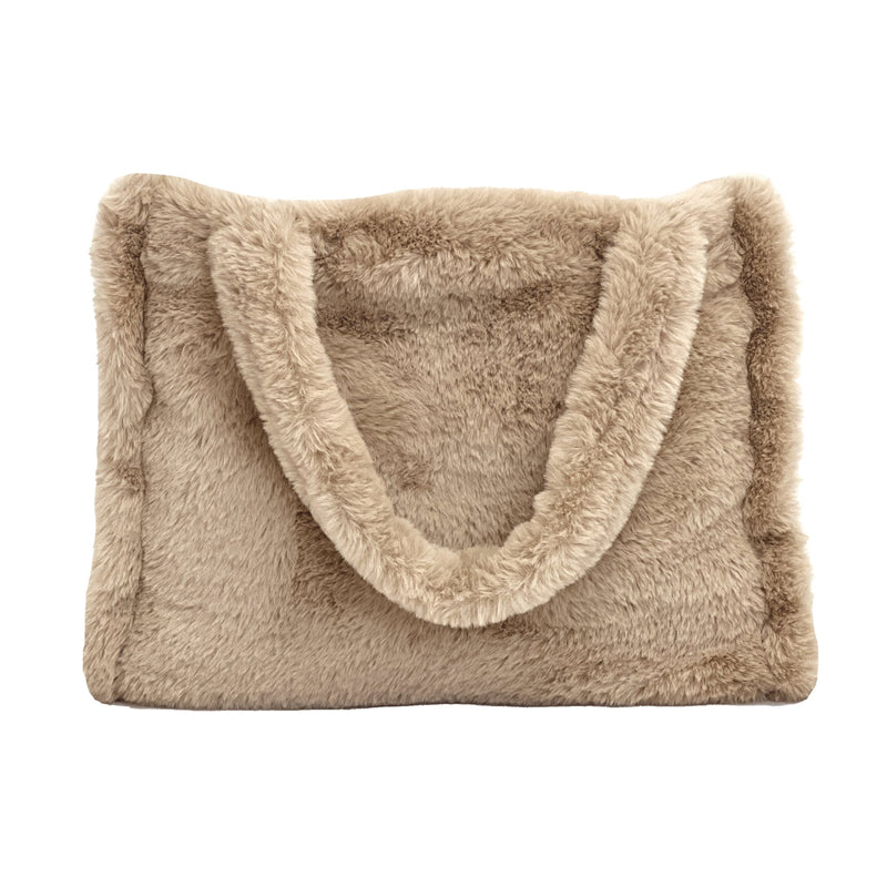 Haomy Chamonix laukku tekoturkista 44*37cm, beige