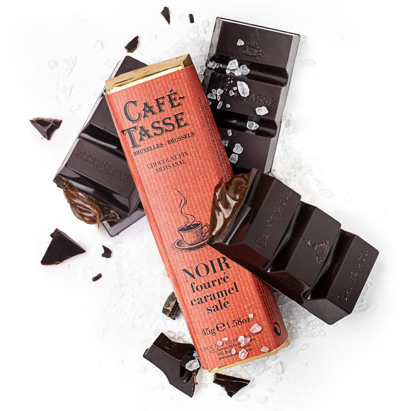 Café-Tasse Noir Caramel Salé tummasuklaa 45g