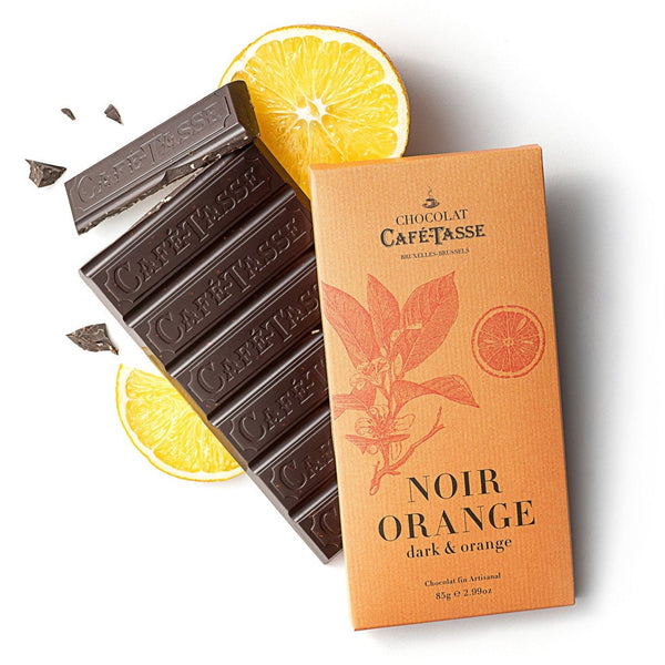 Café-Tasse Noir Orange tummasuklaa 85g
