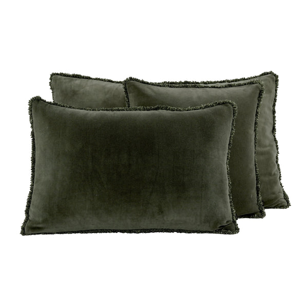 Haomy Kobe tyynynpäällinen puuvillasamettia 45*45cm, kaki