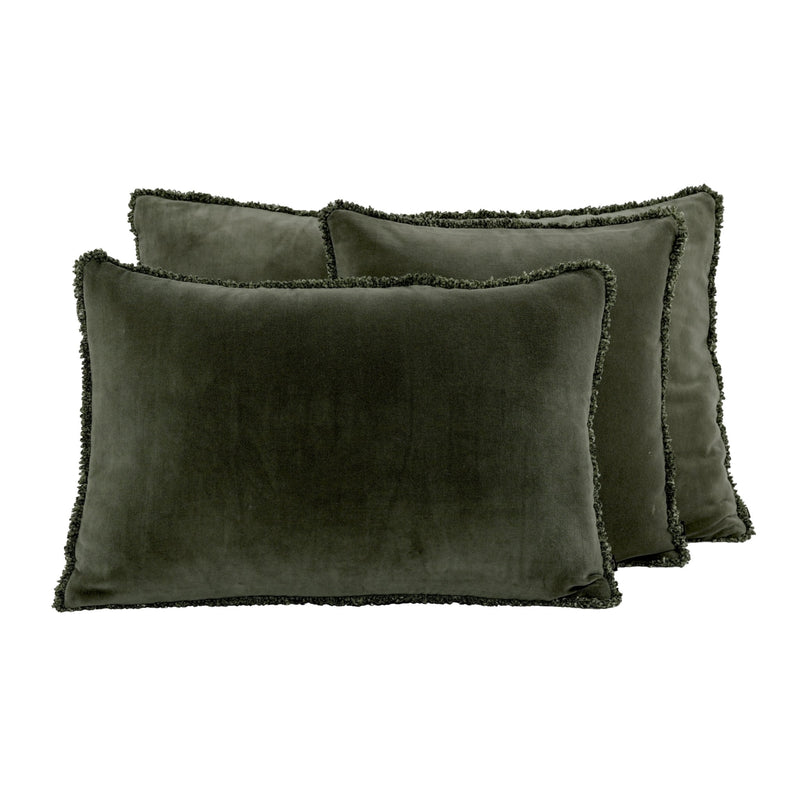 Haomy Kobe tyynynpäällinen puuvillasamettia 45*45cm, kaki