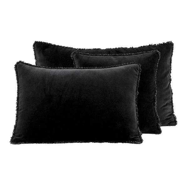 Haomy Kobe tyynynpäällinen puuvillasamettia 45*45cm, noir