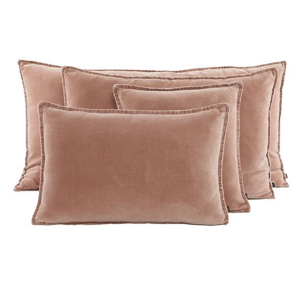 Haomy Manhattan Velvet tyynynpäällinen puuvillasamettia 45*45cm, mocaccino