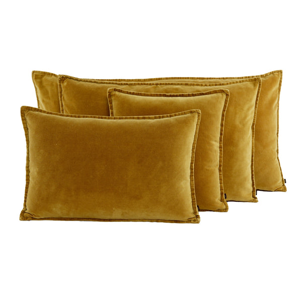 Haomy Manhattan Velvet tyynynpäällinen puuvillasamettia 45*45cm, chamois