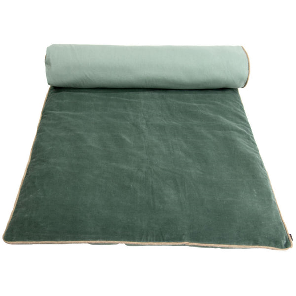 Haomy New Delhi puolipeitto puuvillasamettia 85*200cm, celadon