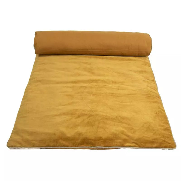 Haomy New Delhi puolipeitto puuvillasamettia 85*200cm, chamois