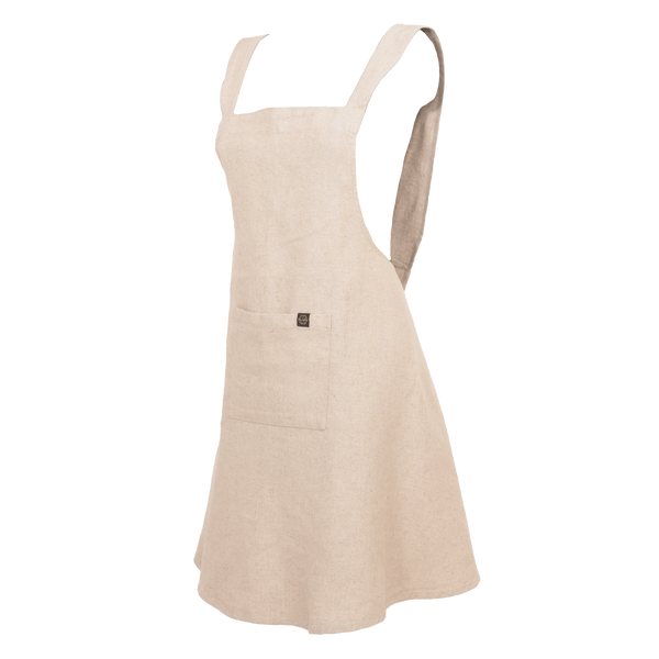 Haomy Osani esiliina pellavaa/puuvillaa 90*130cm, naturel