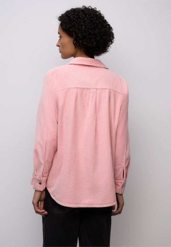 Street One kauluspaita vakosamettia, vaaleanpunainen