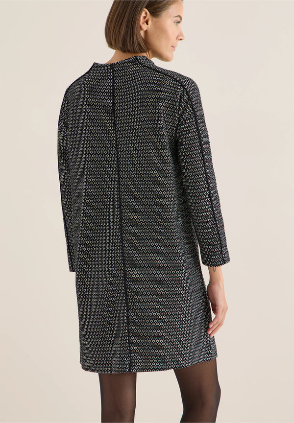 Cecil kaksivärinen polvipituinen mekko, musta