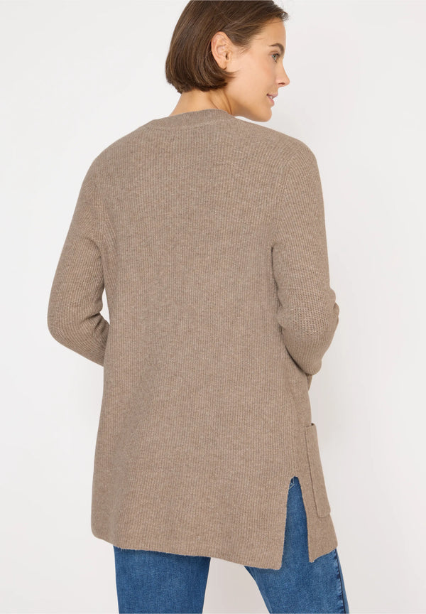 Cecil avoin pitkäneuletakki, beige