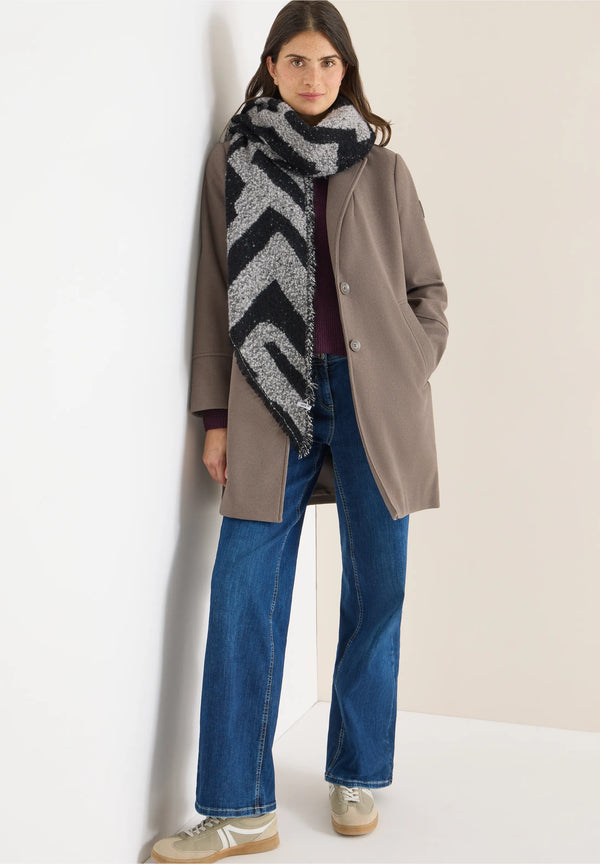 Cecil buklee kolmiohuivi, musta/harmaa