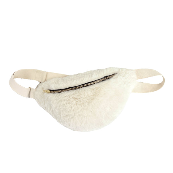 Haomy Chamonix crossbodylaukku tekoturkista 32*15cm, valkoinen