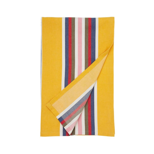 Lexington Striped Cotton Tablecloth 150*250 yellow multi