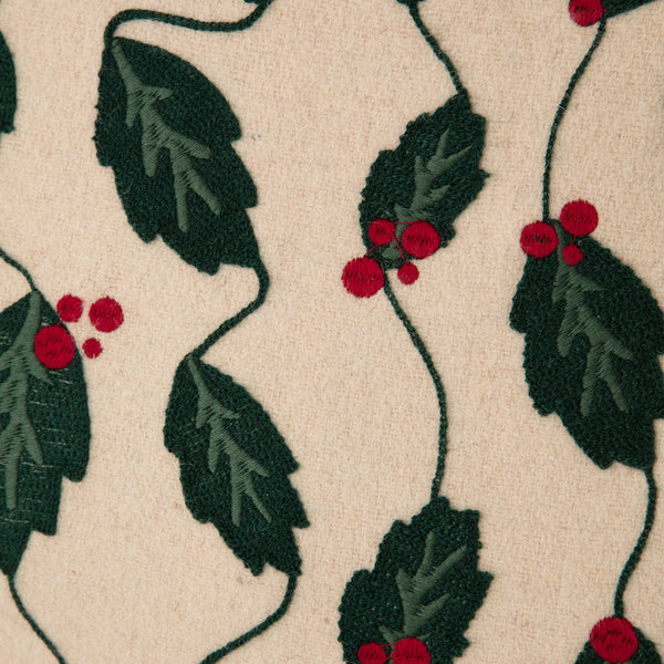 Lexington joulukuvioitu tyynynpäällinen villasekoitetta 50*50cm, beige/vihreä