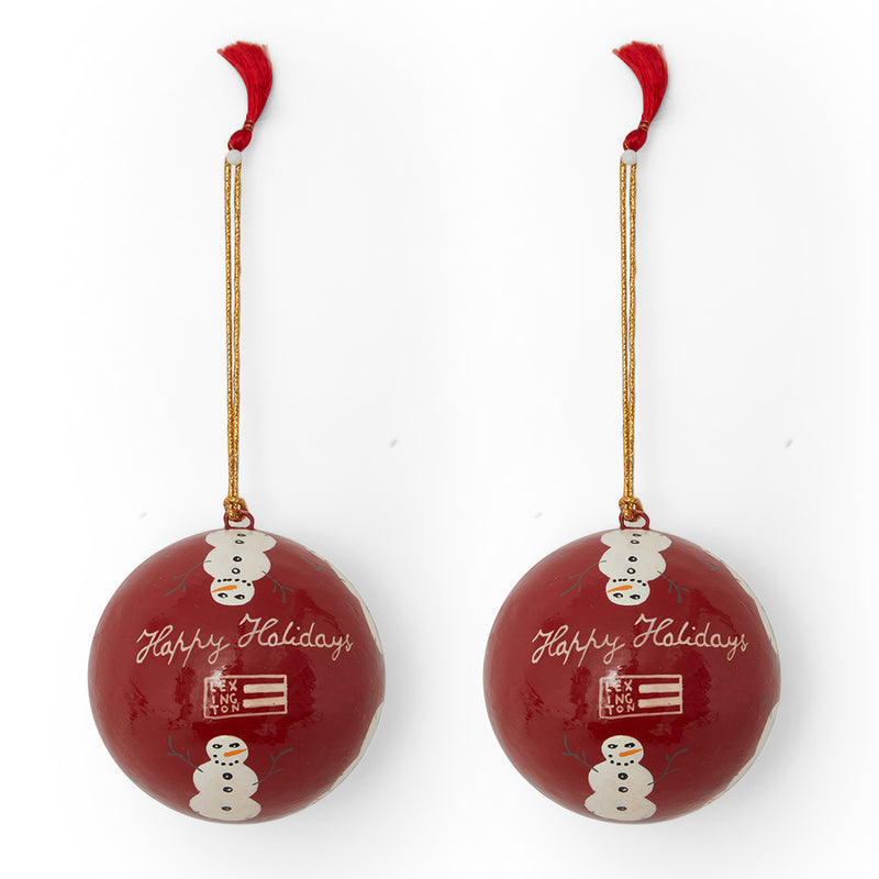 Lexington kuusenkoriste paperimassasta 2kpl, punainen