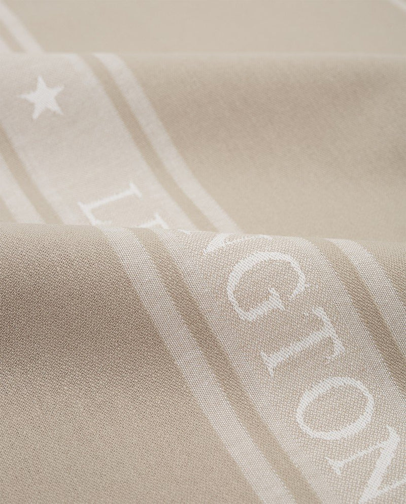 Lexington Icons Jacquard keittiöpyyhe luomupuuvillaa 50*70cm, beige/valkoinen