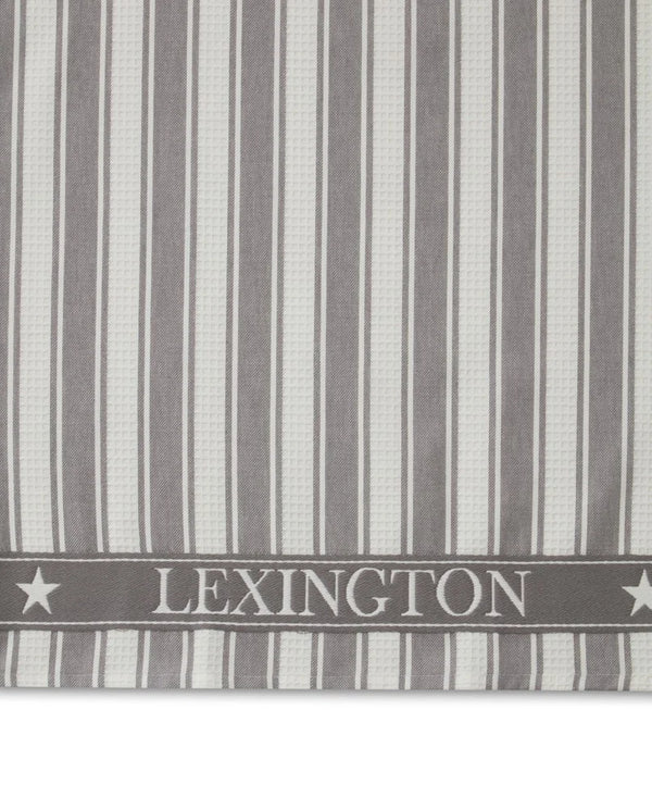 Lexington Icons waffle keittiöpyyhe luomupuuvillaa 50*70cm, harmaa/valkoinen