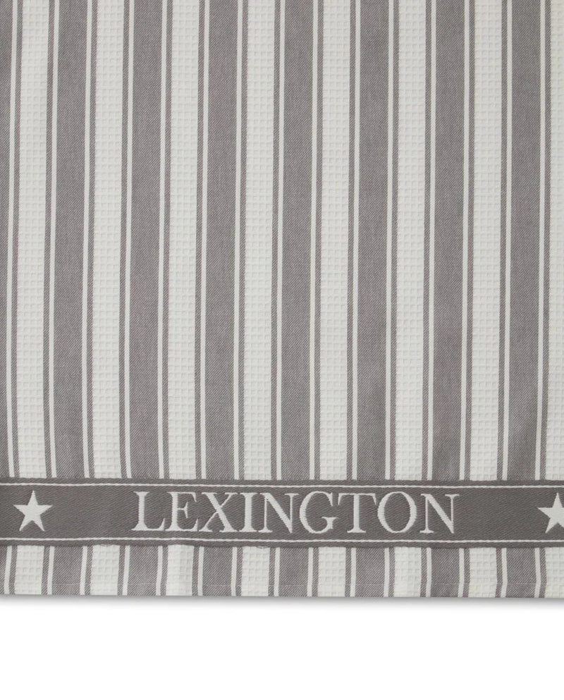 Lexington Icons waffle keittiöpyyhe luomupuuvillaa 50*70cm, harmaa/valkoinen