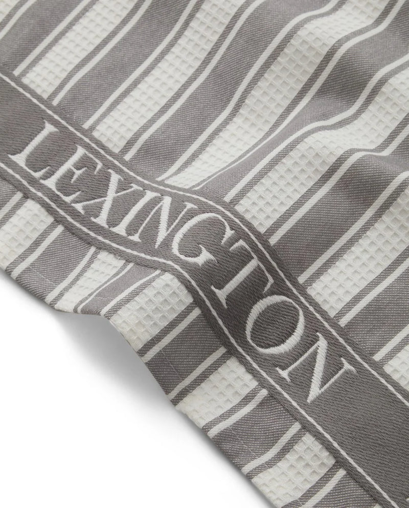 Lexington Icons waffle keittiöpyyhe luomupuuvillaa 50*70cm, harmaa/valkoinen