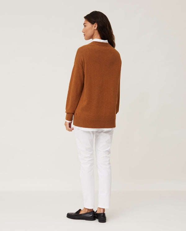 Lexington Lizzie Cotton/Cashmere Sweater Brown