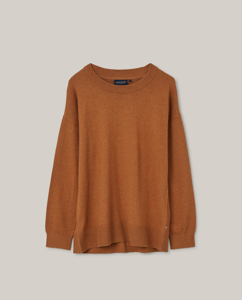 Lexington Lizzie Cotton/Cashmere Sweater Brown