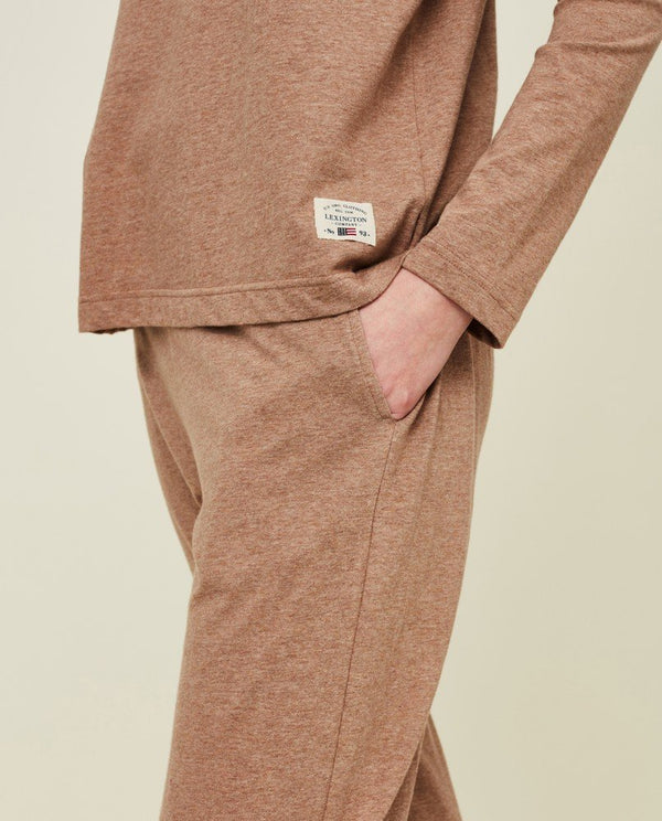 Lexington Lilian pyjamasetti puuvilla-modaalisekoitetta, ruskea