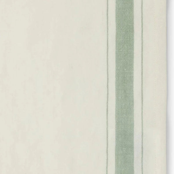 Lexington lautasliina luomupuuvillaa 50*50cm, valkoinen/vihreä