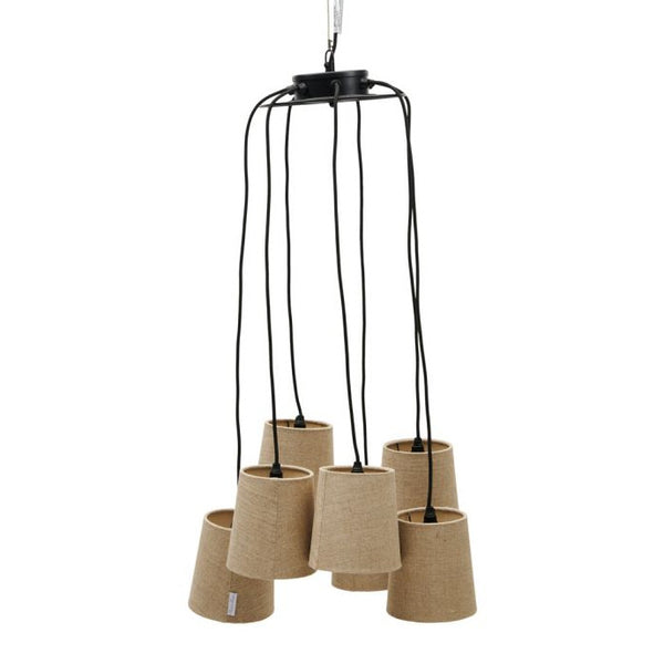 Riviera Maison Silverstone Hanging Lamp 7 shades flax