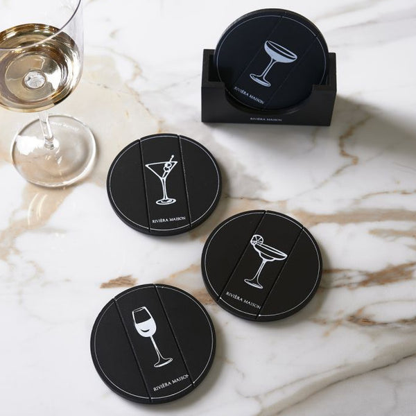 Riviera Maison Happy Drinks Coasters 4 kpl