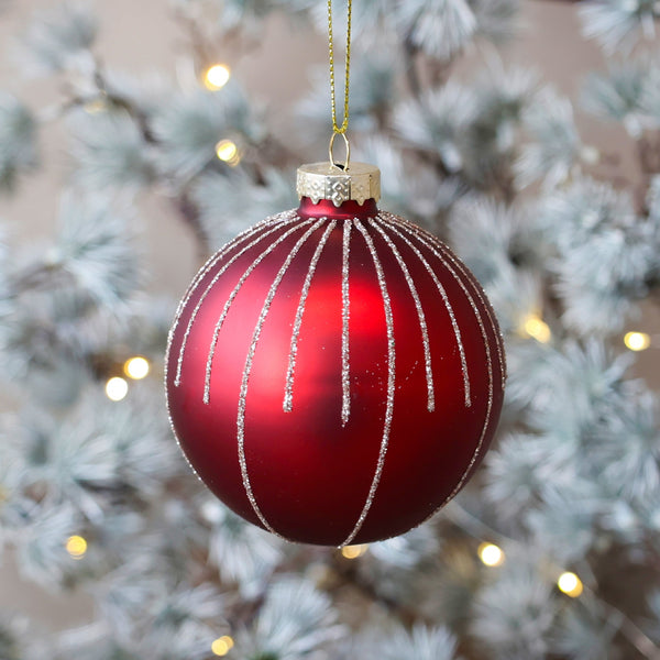 Chic Antique joulukoriste lasia ø8cm, punainen