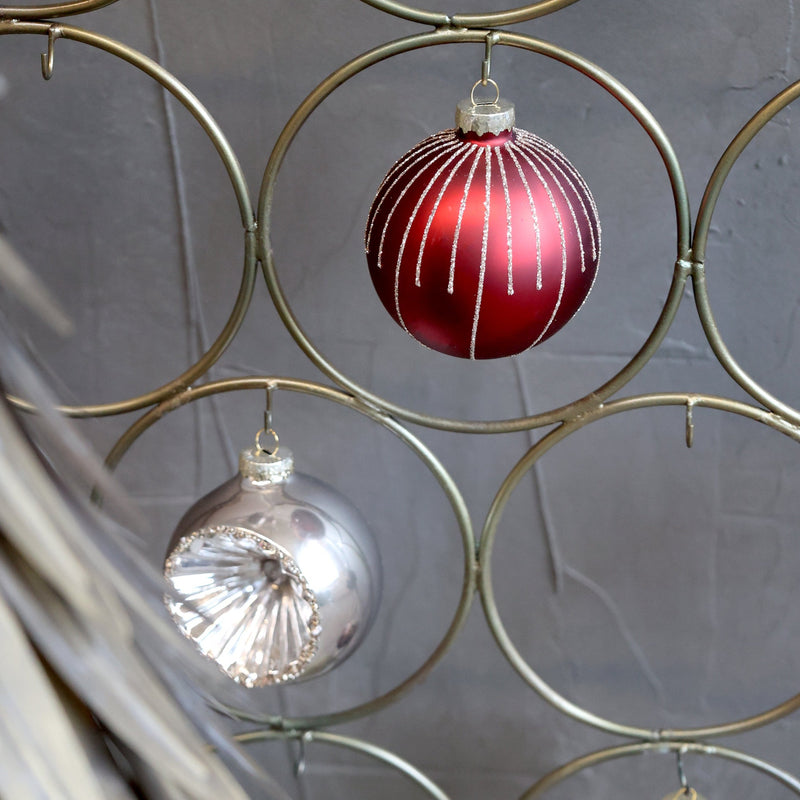 Chic Antique joulukoriste lasia ø8cm, punainen