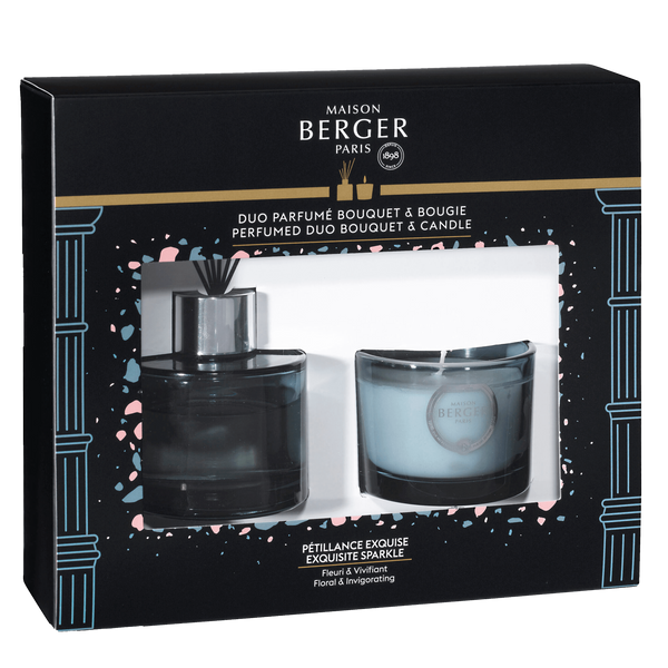 Maison Berger Exquisite Sparkle lahjapakkaus tuoksukynttilä 80g ja diffuuseri 80ml