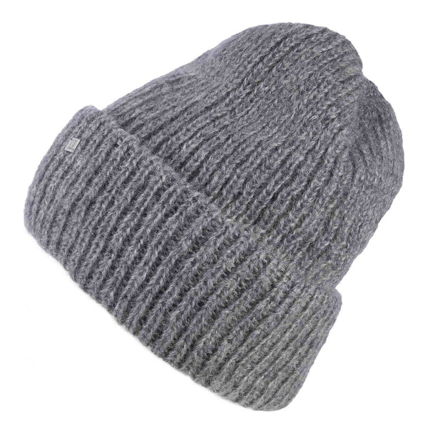 Lasessor Mollie mohairpipo fleece-vuorella, vaaleanharmaa