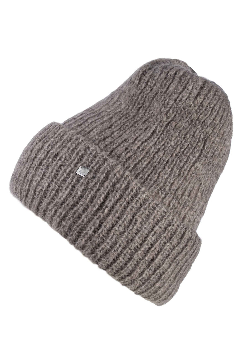 Lasessor Mollie mohairpipo fleece-vuorella, vaaleanruskea