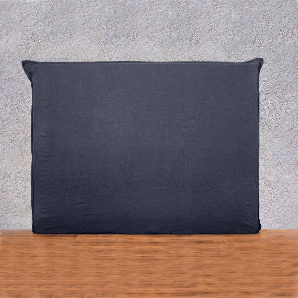 Haomy Viti sängynpäätyhuppu pellavaa 170*126cm, indigo