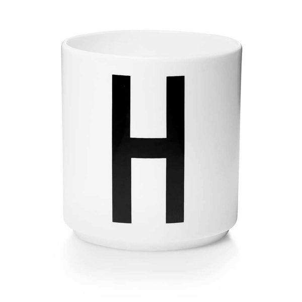 DESIGN LETTERS Kirjainmuki valkoinen H