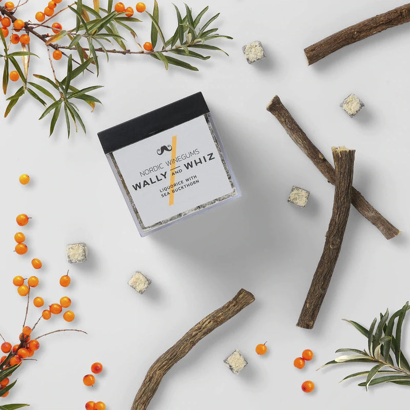 Wally and Whiz Winegums liquorice with sea buckthorn 140g