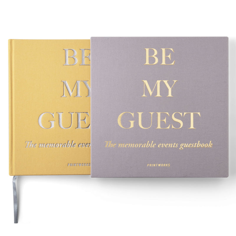Printworks Be My Guest vieraskirja, beige/keltainen